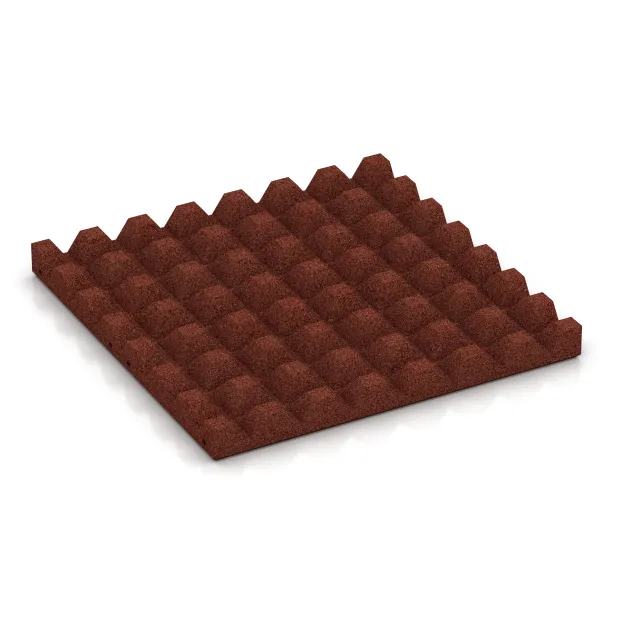 Aufsicht auf die Unterseite, also die Bodenseite von WARCO-Formteil 0655 - Wandschutzplatte im Format 500 x 500 x 45 mm.
