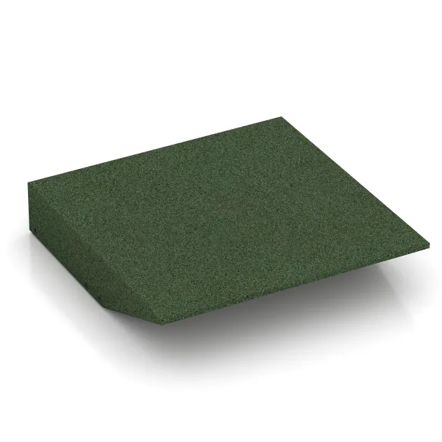 Aufsicht auf die Unterseite, also die Bodenseite von WARCO-Formteil 0459 - Rand-Platte (eine Seite abgeschrägt) im Format 500 x 500 x 100 mm.