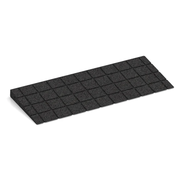 Aufsicht auf die Unterseite, also die Bodenseite von WARCO-Formteil 2468 - Übergangsrampe 75 cm im Format 750 x 300 mm | 8 <  45 mm.