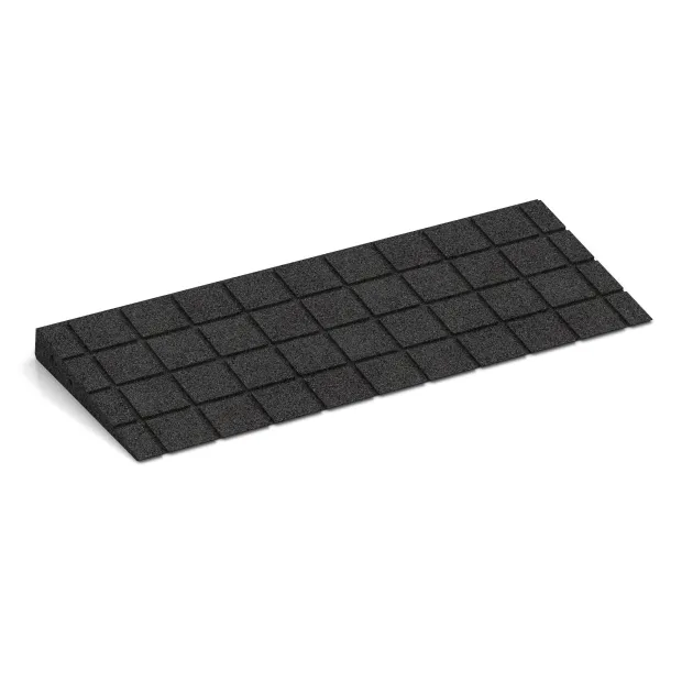 Aufsicht auf die Unterseite, also die Bodenseite von WARCO-Formteil 2508 - Übergangsrampe 75 cm im Format 750 x 300 mm | 8 <  50 mm.