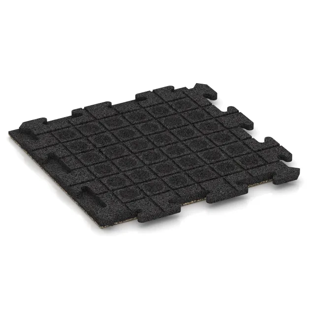 Aufsicht auf die Unterseite, also die Bodenseite von WARCO-Formteil 5456 - Treppenbelag im Format 500 x 500 x 30 mm.