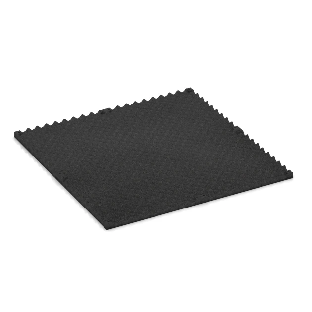 Aufsicht auf die Unterseite, also die Bodenseite von WARCO-Formteil 3782 - Fitness Performance Impact Trainingsboden im Format 100 × 100 × 3 cm.