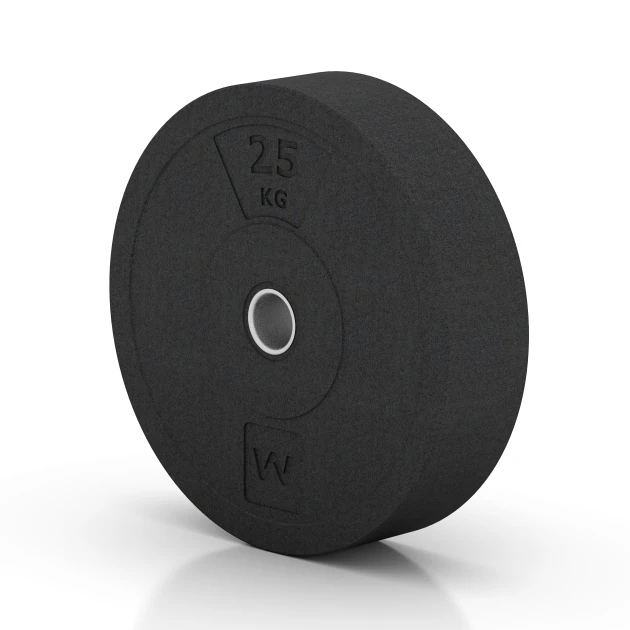 Aufsicht auf die Unterseite, also die Bodenseite von WARCO-Formteil 6090 - Bumper Plate Slim im Format 25 kg | ø 454 mm x 113,8 mm.