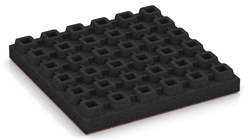 Struktur aus o-förmigen Drainagefüßen