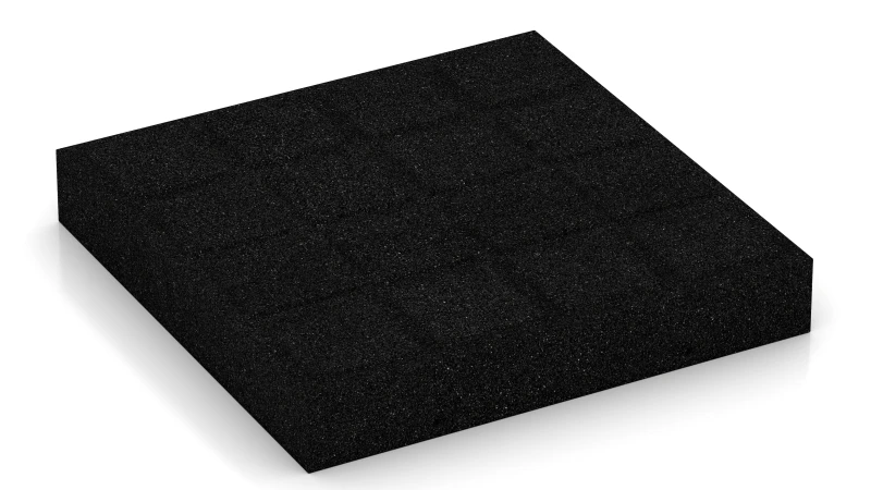 Auflagepads und Drainagekanäle