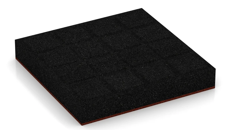 Auflagepads und Drainagekanäle