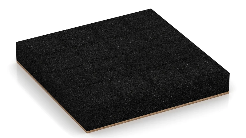 Auflagepads und Drainagekanäle