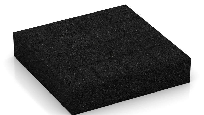 Auflagepads und Drainagekanäle