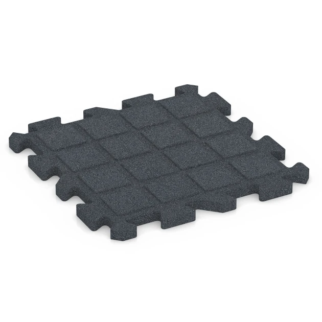 Aufsicht auf die Unterseite, also die Bodenseite von WARCO-Formteil 6992 - Fitness Bodenschutzmatte im Format 50 x 50 x 3 cm | 0,25 m².