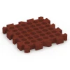 Aufsicht auf die Unterseite, also die Bodenseite von WARCO-Formteil 6310 - Fallschutz-Puzzlematte im Format 50 x 50 x 6 cm | 0,25 m².