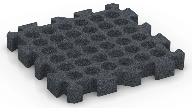 Drainagekanäle in quadratischer Anordnung