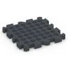 Aufsicht auf die Unterseite, also die Bodenseite von WARCO-Formteil 6317 - Fallschutz-Puzzlematte im Format 50 x 50 x 5 cm | 0,25 m².
