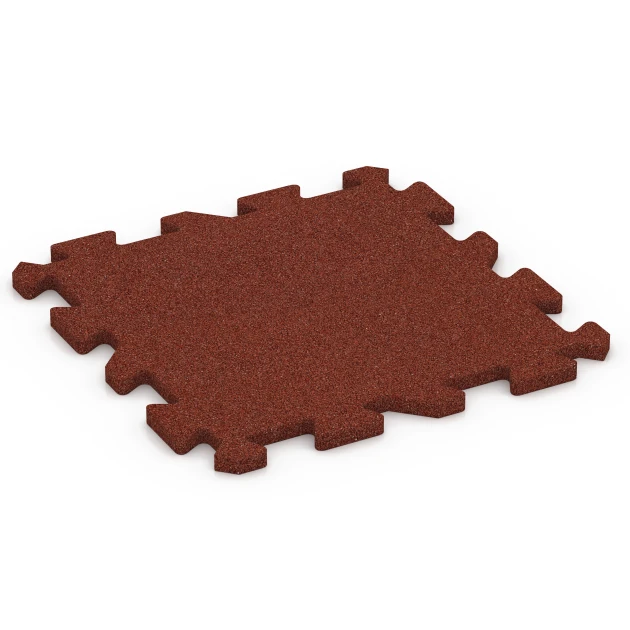 Aufsicht auf die Unterseite, also die Bodenseite von WARCO-Formteil 6313 - Fallschutz-Puzzlematte im Format 50 x 50 x 2 cm | 0,25 m².