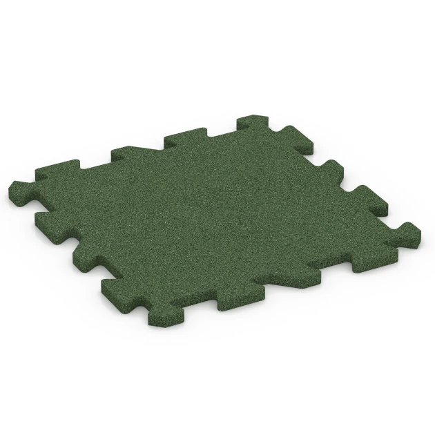 Aufsicht auf die Unterseite, also die Bodenseite von WARCO-Formteil 6314 - Fallschutz-Puzzlematte im Format 50 x 50 x 2 cm | 0,25 m².