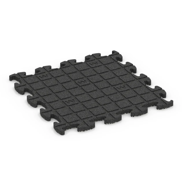 Aufsicht auf die Unterseite, also die Bodenseite von WARCO-Formteil 6823 - Fitness Active Floor System im Format 44,6 x 44,6 x 1,8 cm.