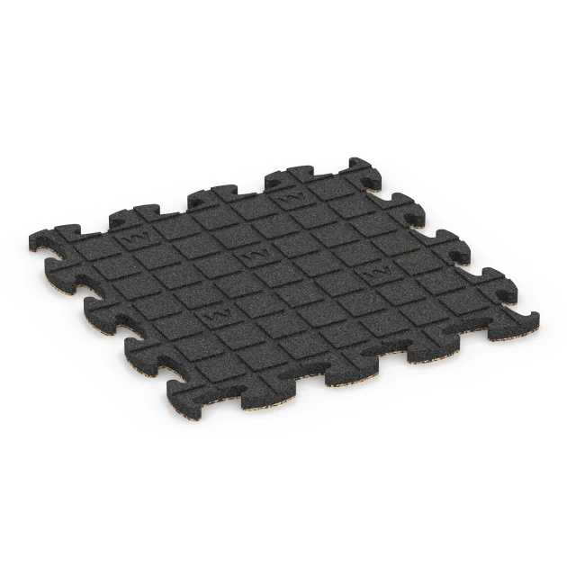 Aufsicht auf die Unterseite, also die Bodenseite von WARCO-Formteil 6826 - Fitness Active Floor System im Format 44,6 x 44,6 x 1,8 cm.