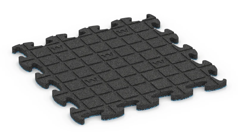 Quadratische Auflagepads mit breiten, flachen Drainagekanälen