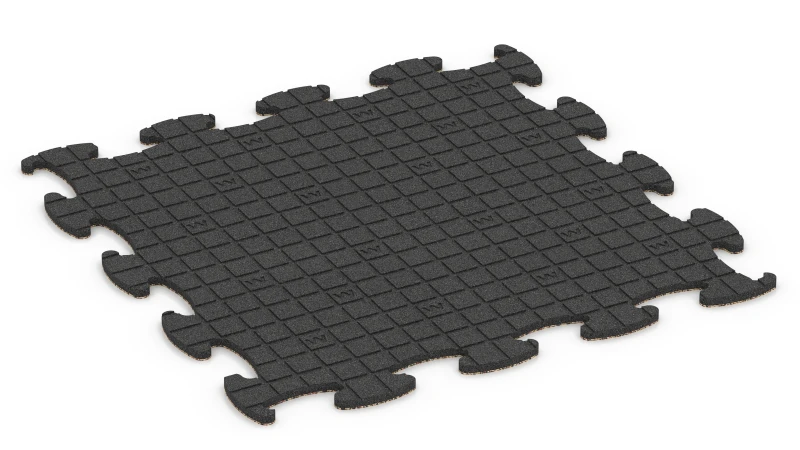 Quadratische Auflagepads mit breiten, flachen Drainagekanälen