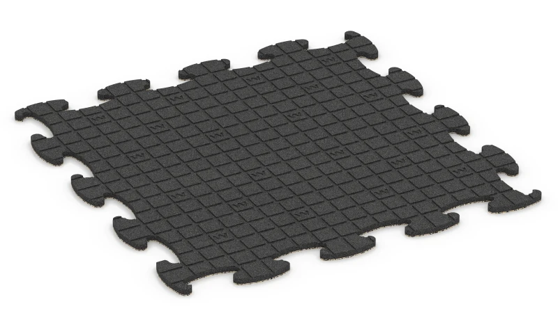 Quadratische Auflagepads mit breiten, flachen Drainagekanälen