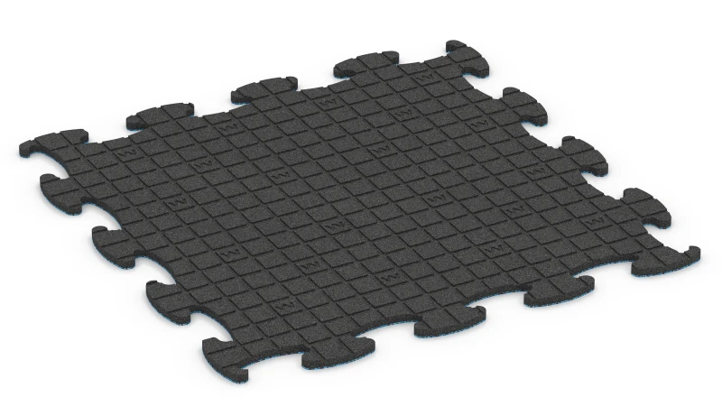 Quadratische Auflagepads mit breiten, flachen Drainagekanälen