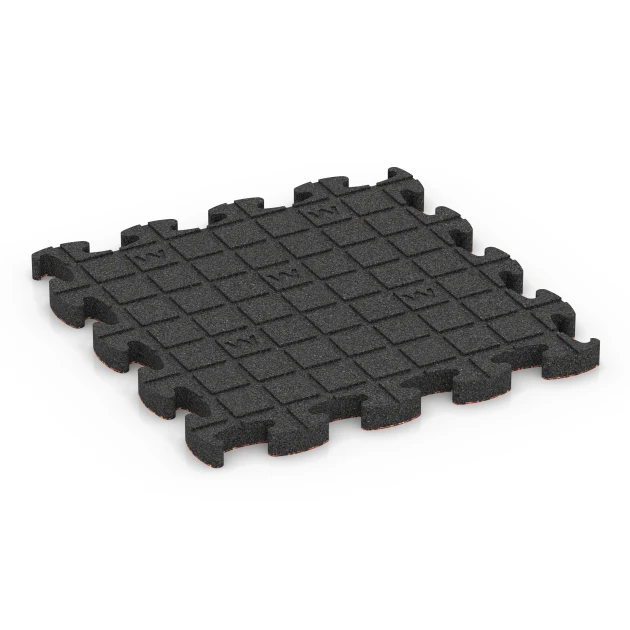 Aufsicht auf die Unterseite, also die Bodenseite von WARCO-Formteil 6881 - Fitness Max Floor System im Format 46 x 46 × 2,8 cm.