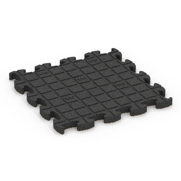 Aufsicht auf die Unterseite, also die Bodenseite von WARCO-Formteil 6885 - Fitness Max Floor System im Format 46 x 46 × 2,8 cm.