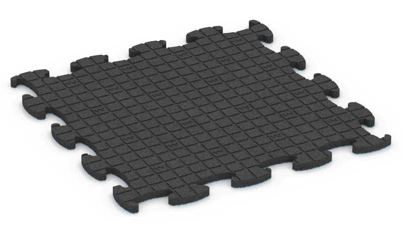 Quadratische Auflagepads mit breiten, flachen Drainagekanälen