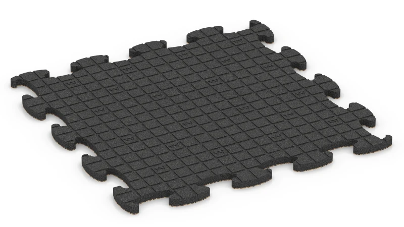 Quadratische Auflagepads mit breiten, flachen Drainagekanälen