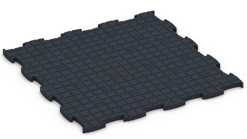 Quadratische Auflagepads mit breiten, flachen Drainagekanälen