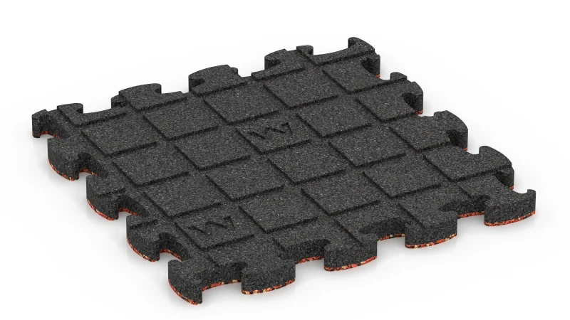 Quadratische Auflagepads mit breiten, flachen Drainagekanälen