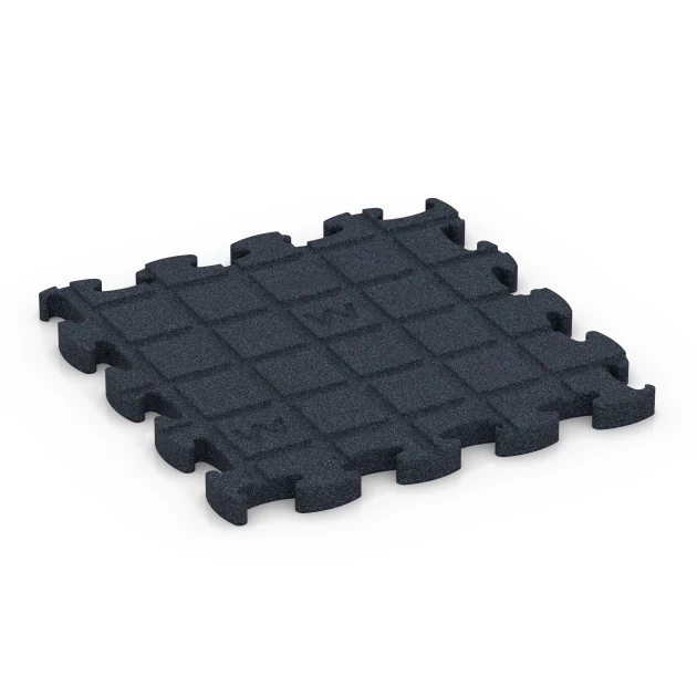 Aufsicht auf die Unterseite, also die Bodenseite von WARCO-Formteil 6964 - Fitness Premium Boden Plus im Format 28,9 x 28,9 x 1,8 cm.