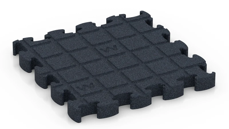 Quadratische Auflagepads mit breiten, flachen Drainagekanälen