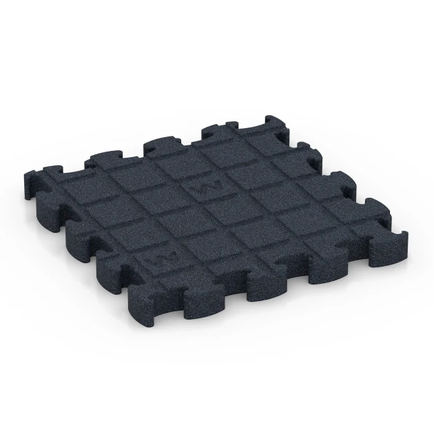 Aufsicht auf die Unterseite, also die Bodenseite von WARCO-Formteil 6965 - Fitness Premium Boden Plus im Format 28,9 x 28,9 x 2,8 cm.