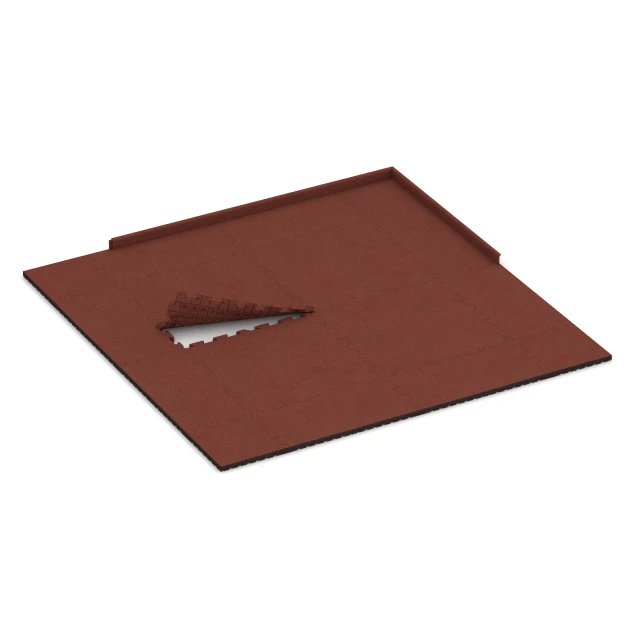 Typische Verlegung oder Einbausituation für den Artikel 4071 von WARCO - Hunde-Bodenplatte, Farbton Ziegelrot in der Abmessung 100 x 100 x 4 cm | 1,00 m².