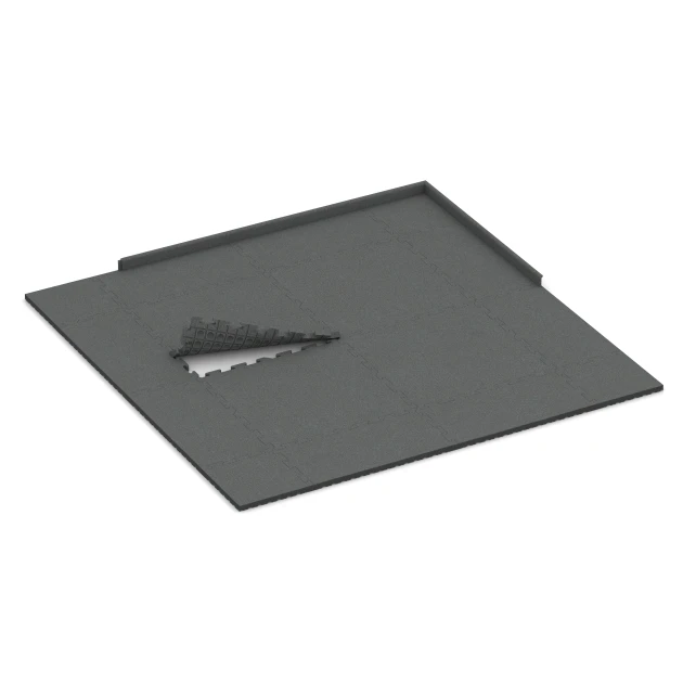 Typische Verlegung oder Einbausituation für den Artikel 4073 von WARCO - Hunde-Bodenplatte, Farbton Schiefergrau in der Abmessung 100 x 100 x 4 cm | 1,00 m².