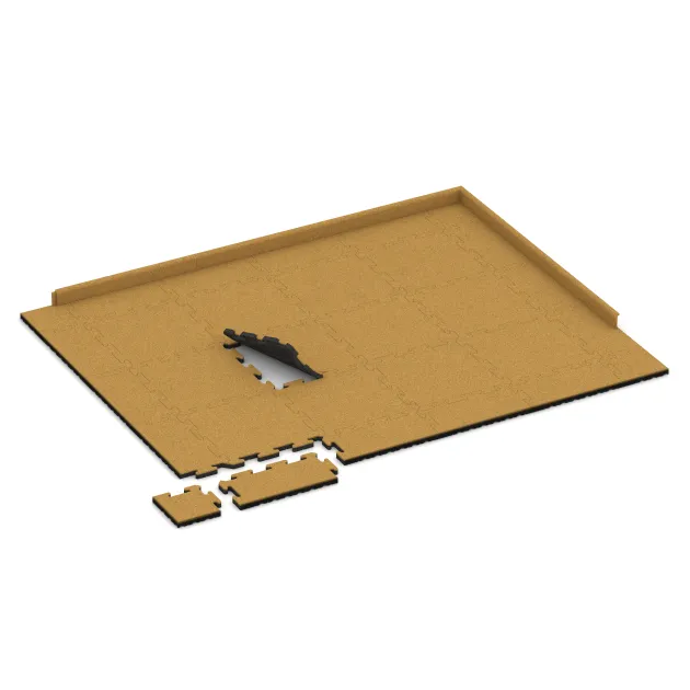 Typische Verlegung oder Einbausituation für den Artikel 5311 von WARCO - Randplatte, Farbton Zitronengelb in der Abmessung 500 x 235 x 30 mm.