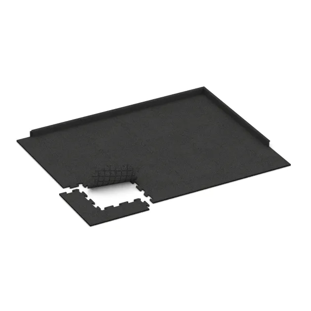 Typische Verlegung oder Einbausituation für den Artikel 0176 von WARCO - Treppenbelag, Farbton Anthrazit in der Abmessung 500 x 500 x 18 mm.