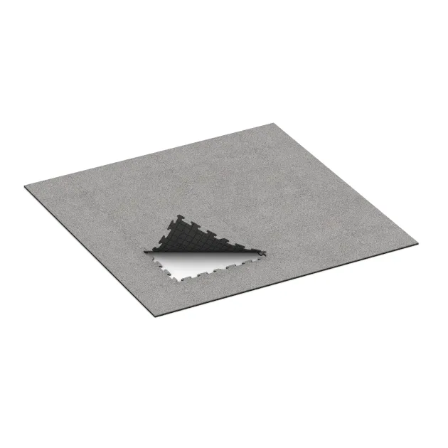 Typische Verlegung oder Einbausituation für den Artikel 4605 von WARCO - Sportboden-Platte HD 1,8 cm, Farbton Grau Melange in der Abmessung 1000 x 1000 x 18 mm.