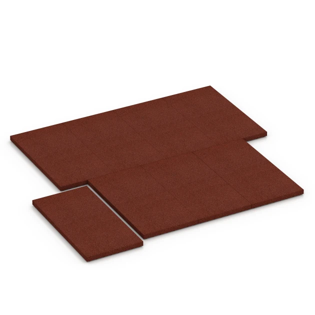 Typische Verlegung oder Einbausituation für den Artikel 6649 von WARCO - Stallplatte Luxus, Farbton Ziegelrot in der Abmessung 100 x 50 x 5 cm.