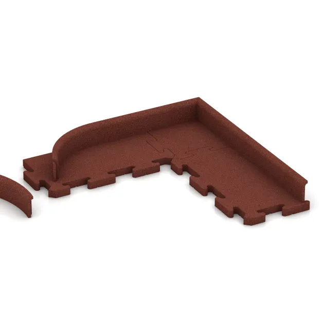 Typische Verlegung oder Einbausituation für den Artikel 2264 von WARCO - Wandschutz Sockelleiste, Farbton Ziegelrot in der Abmessung 750 x 20 x 80 mm.