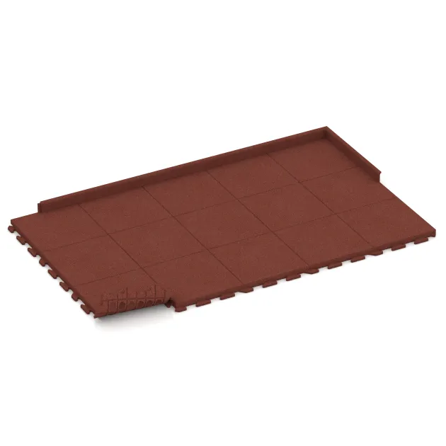 Typische Verlegung oder Einbausituation für den Artikel 1479 von WARCO - Gehwegplatte, Farbton Ziegelrot in der Abmessung 500 x 500 x 50 mm.