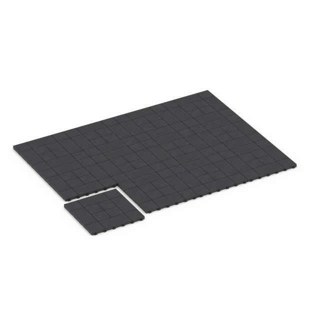 Typische Verlegung oder Einbausituation für den Artikel 6236 von WARCO - Tafelmuster – Klickfliese, Farbton Schiefer in der Abmessung 38,5 x 38,5 x 2 cm.