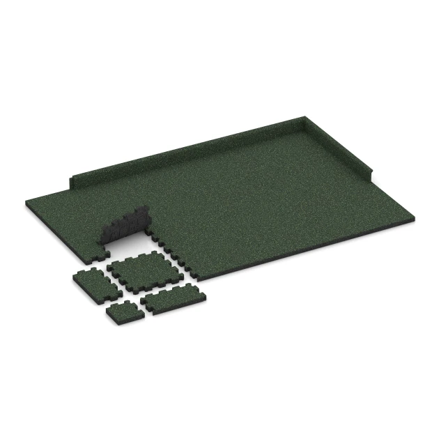 Typische Verlegung oder Einbausituation für den Artikel 4275 von WARCO - Steinteppich-Klickfliese, Farbton Englischer Rasen in der Abmessung 30,6 x 30,6 x 3 cm | 0,094 m².