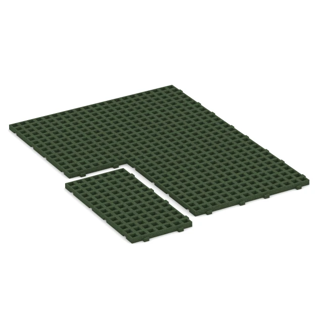 Typische Verlegung oder Einbausituation für den Artikel 6116 von WARCO - Fallschutz-Rasengittermatte, Farbton Grasgrün in der Abmessung 100 x 50 x 4,5 cm.
