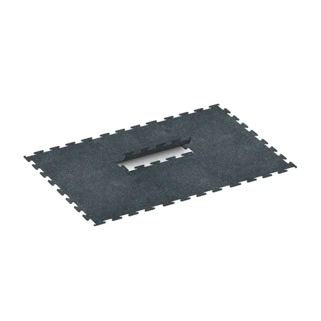 Typische Verlegung oder Einbausituation für den Artikel 3754 von WARCO - Fitness Performance Elite Trainingsboden, Farbton Leicht Blau Gesprenkelt in der Abmessung 1000 x 1000 x 10 mm.