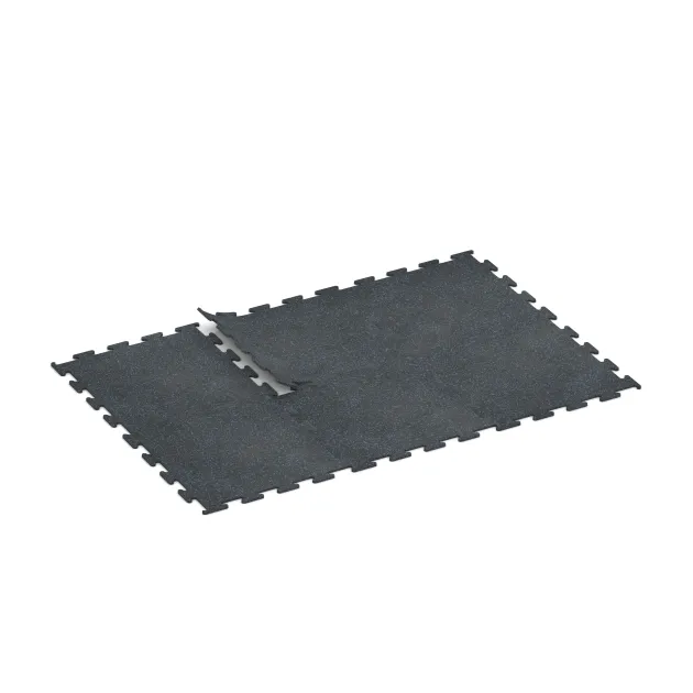 Typische Verlegung oder Einbausituation für den Artikel 3758 von WARCO - Fitness Performance Elite Trainingsboden, Farbton Leicht Blau Gesprenkelt in der Abmessung 1000 x 1000 x 15 mm.