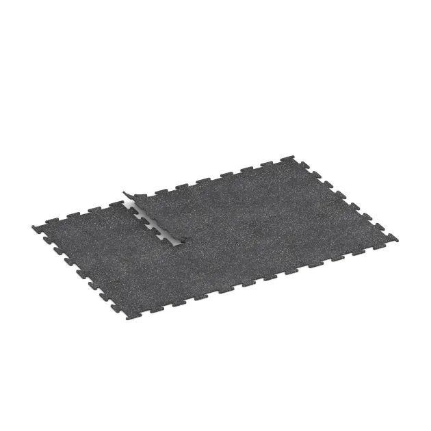 Typische Verlegung oder Einbausituation für den Artikel 3777 von WARCO - Fitness Performance Elite Trainingsboden, Farbton Leicht Grau Gesprenkelt in der Abmessung 1000 x 1000 x 15 mm.
