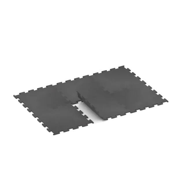 Typische Verlegung oder Einbausituation für den Artikel 3748 von WARCO - Fitness Performance Elite Trainingsboden, Farbton Anthrazit in der Abmessung 1000 x 1000 x 20 mm.