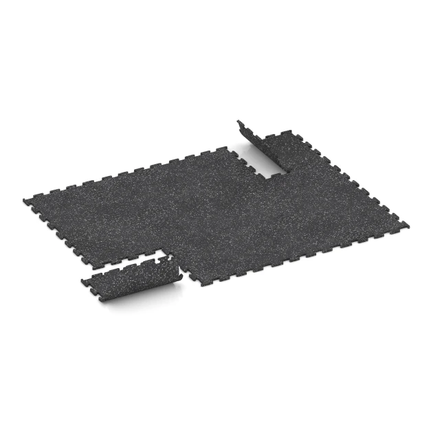 Typische Verlegung oder Einbausituation für den Artikel 3780 von WARCO - Fitness Performance Elite Trainingsboden, Farbton Leicht Grau Gesprenkelt in der Abmessung 50 x 50 x 1,5 cm | 0,25 m².