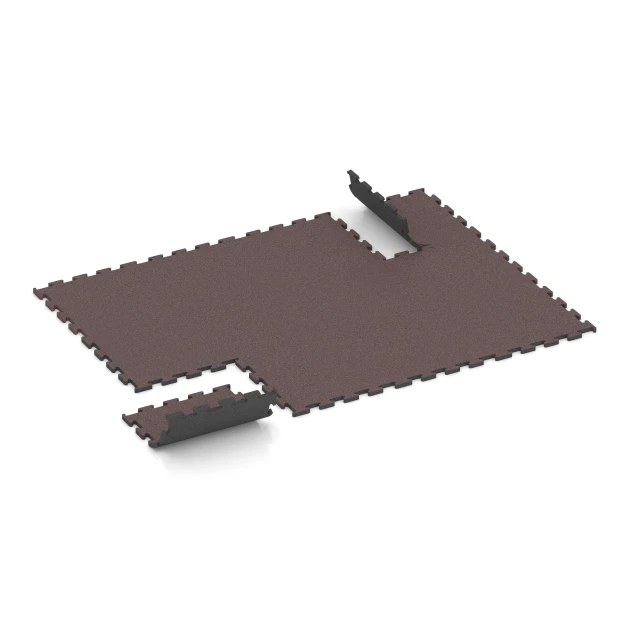 Typische Verlegung oder Einbausituation für den Artikel 6155 von WARCO - Fitness Performance Elite Trainingsboden, Farbton Mineralrot in der Abmessung 50 x 50 x 2 cm | 0,25 m².